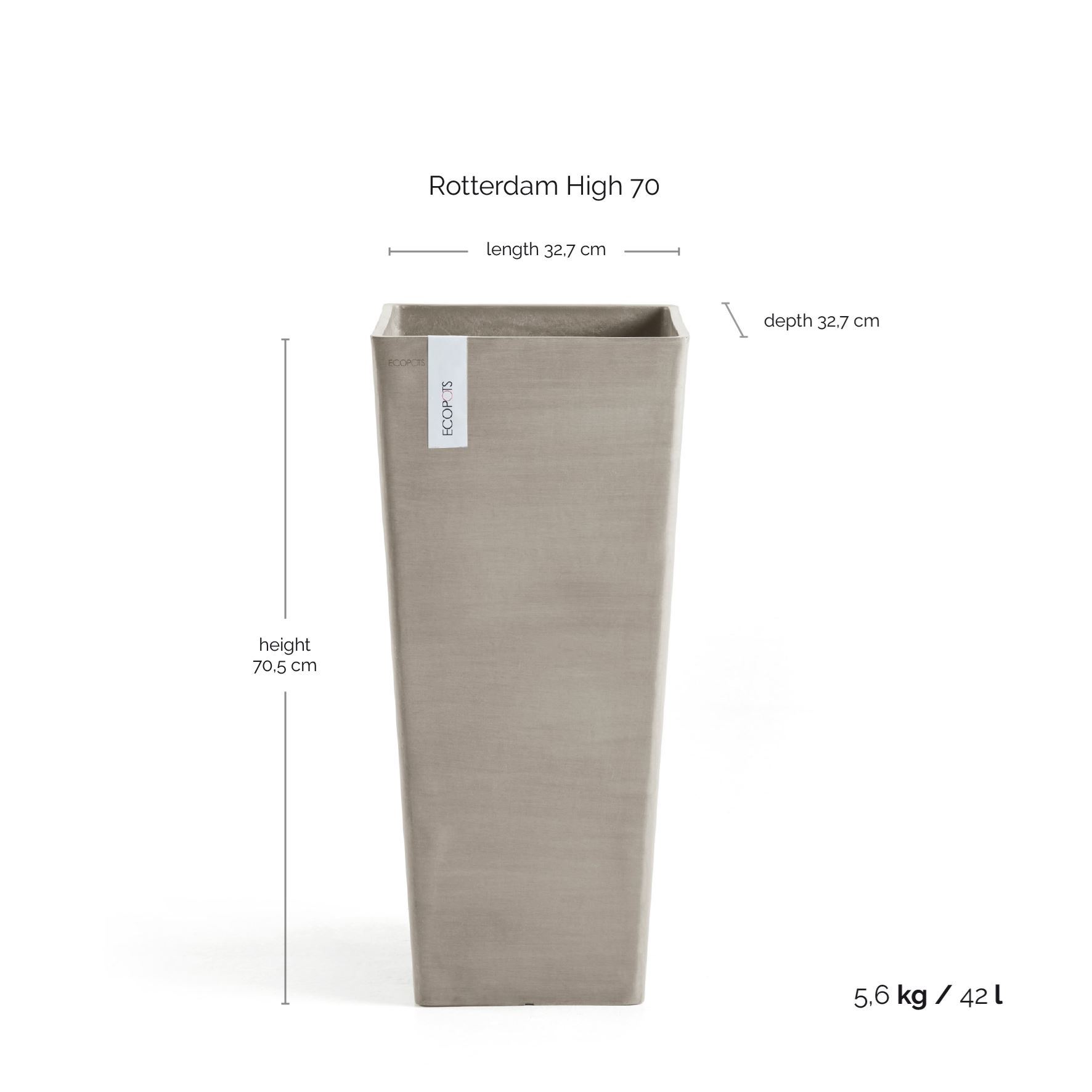 Ecopots-rotterdam-high-taupe-LBH-32x32x70-cm