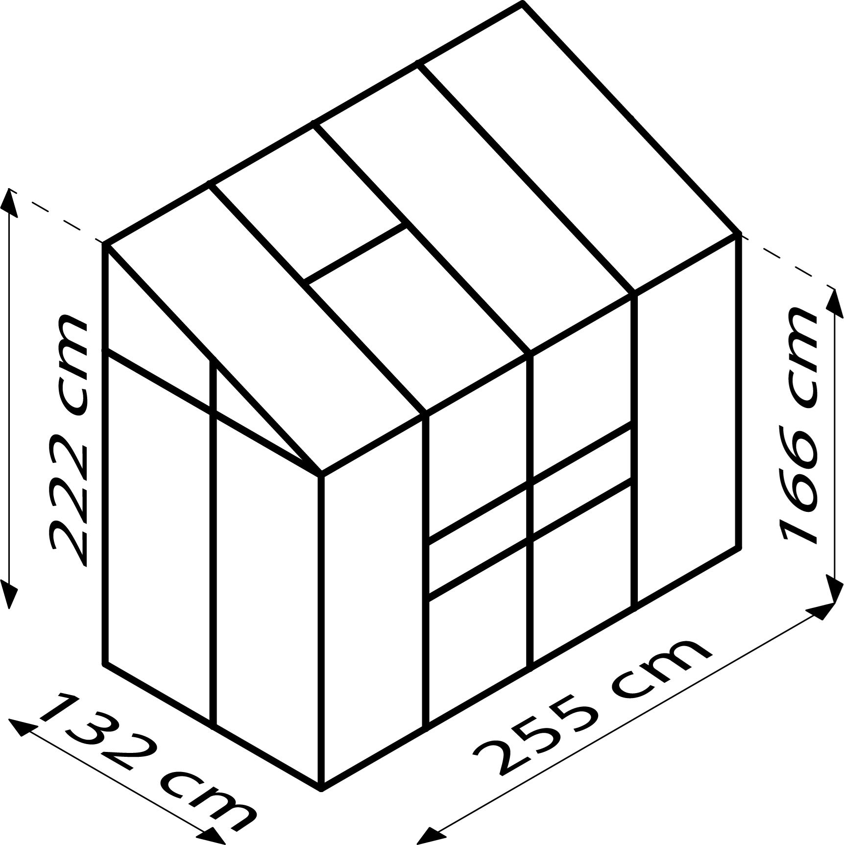 Ida-3300-ESG3mm-donkergroen-Glazen-serre-veiligheidsglas-Muurserre-B254-4-x-L127-9-x-H222-cm