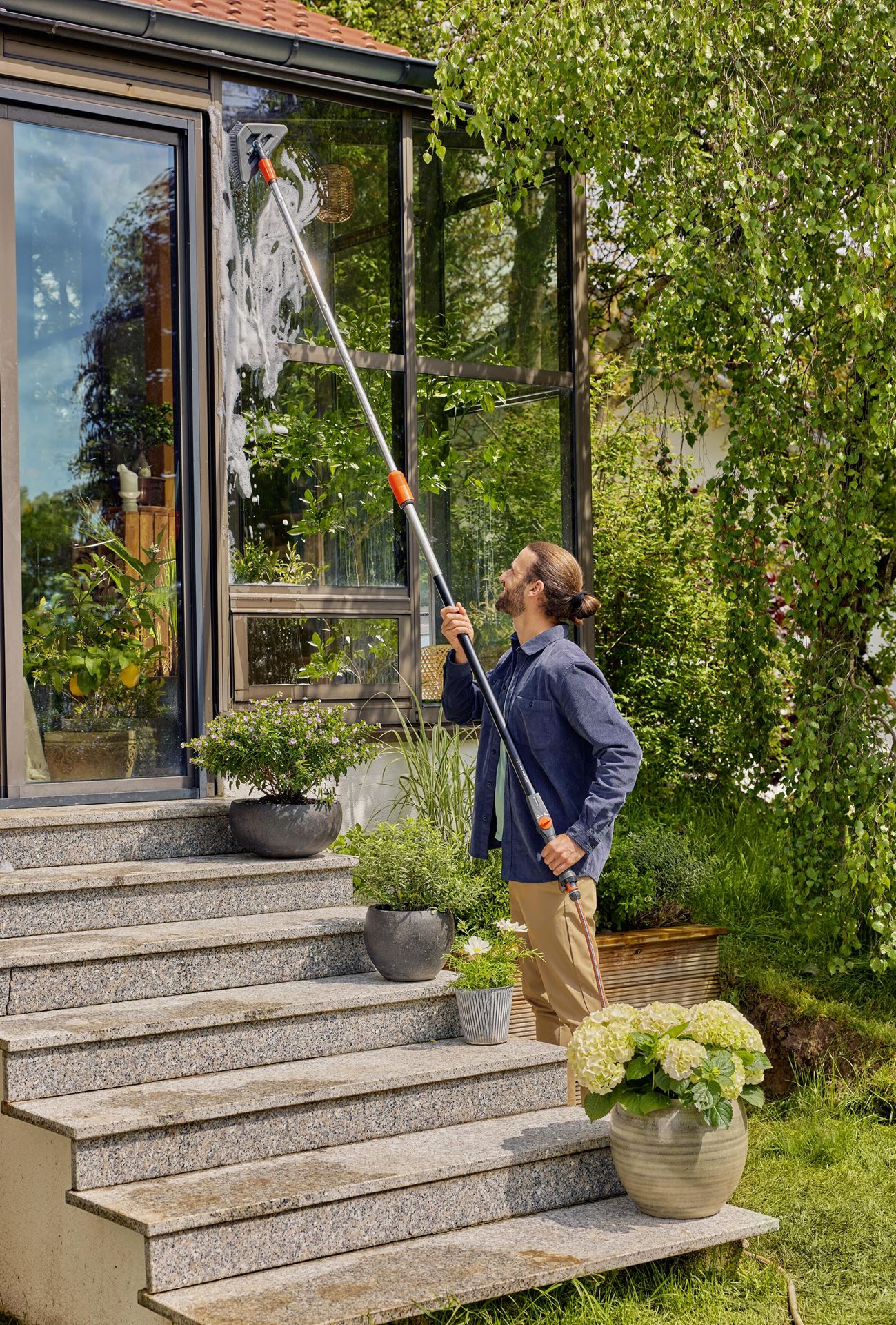 GARDENA Cleansystem zachte steelborstel Soft Flex - Voor grote en kwetsbare oppervlakken Cleansystem-borstel-zacht-flex