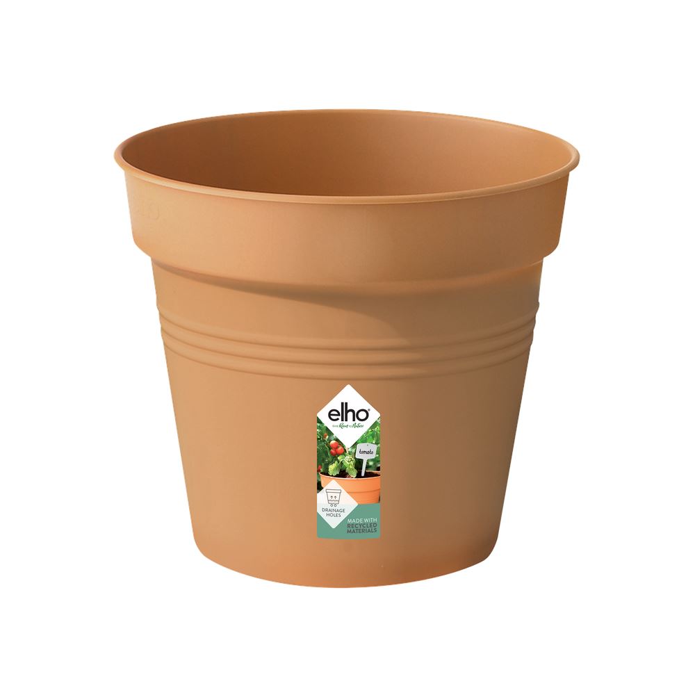 elho Green Basics Growing Pot 21 - Mild terra (Brown) - Ø 21 x H 19 cm - Ideal for indoor and outdoor use - 100% recycled
