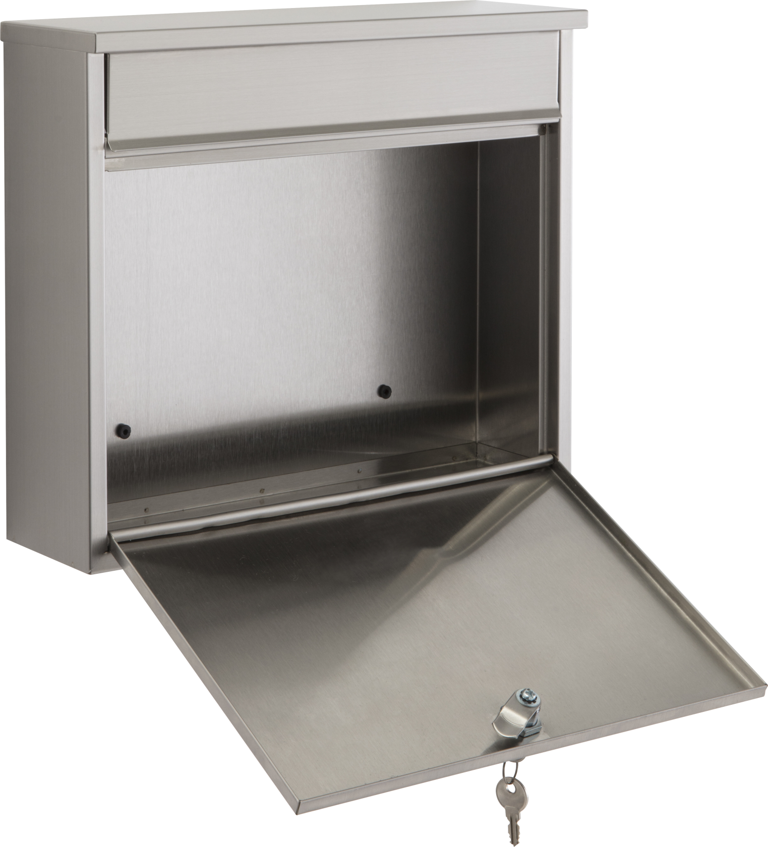 Practo Garden atlanta inox - Brievenbus in inox - 10x36x31cm