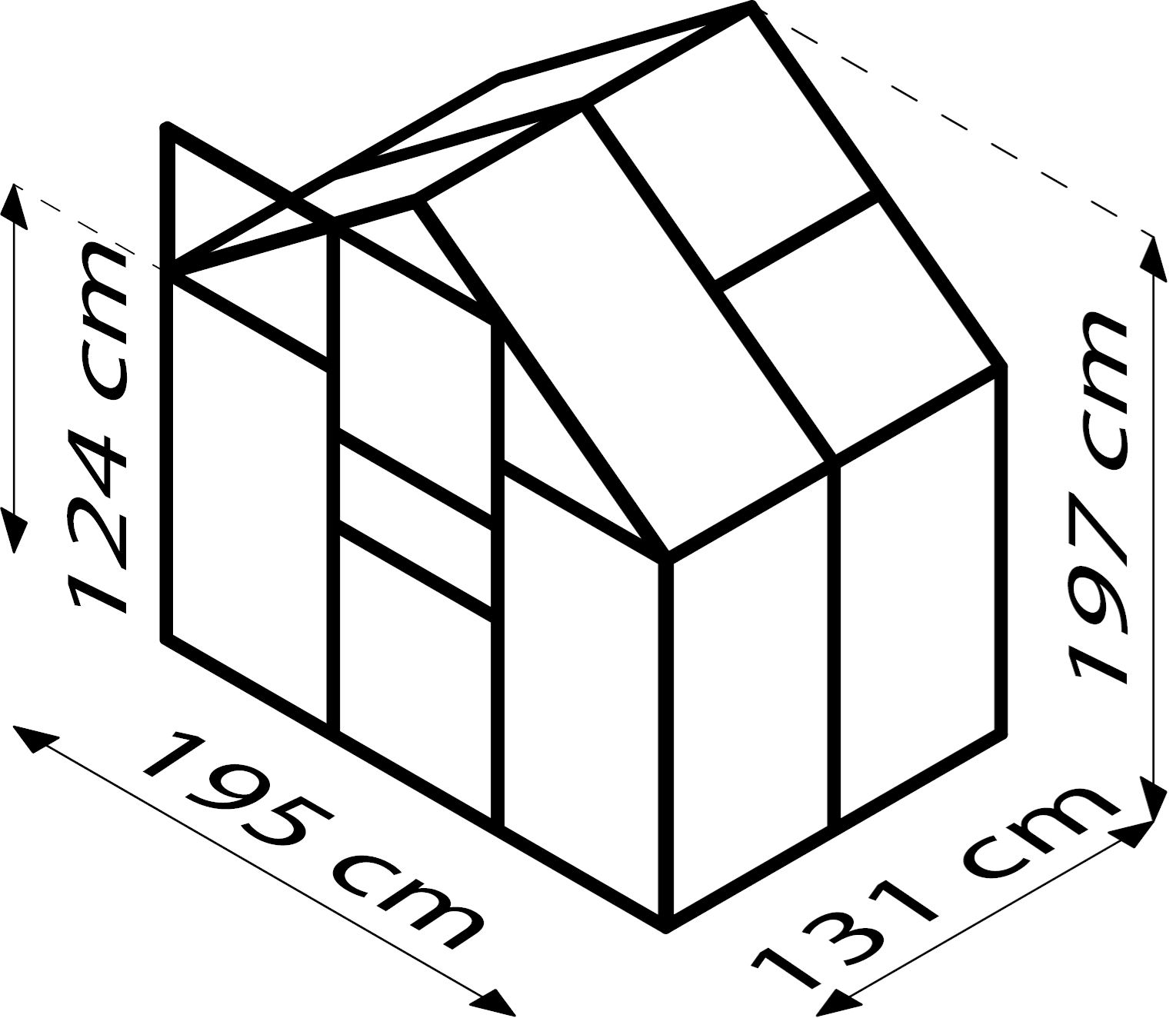Venus-2500-polycarbonaat-6mm-zwart-B195-x-L131-x-H197-cm