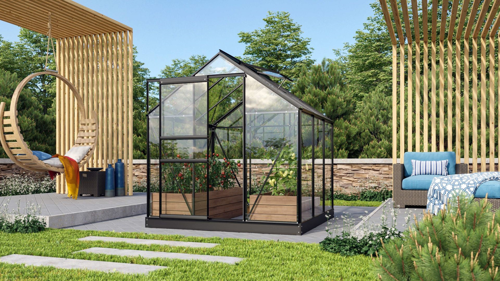 Vitavia Venus serre - 3,8m² - Zwart