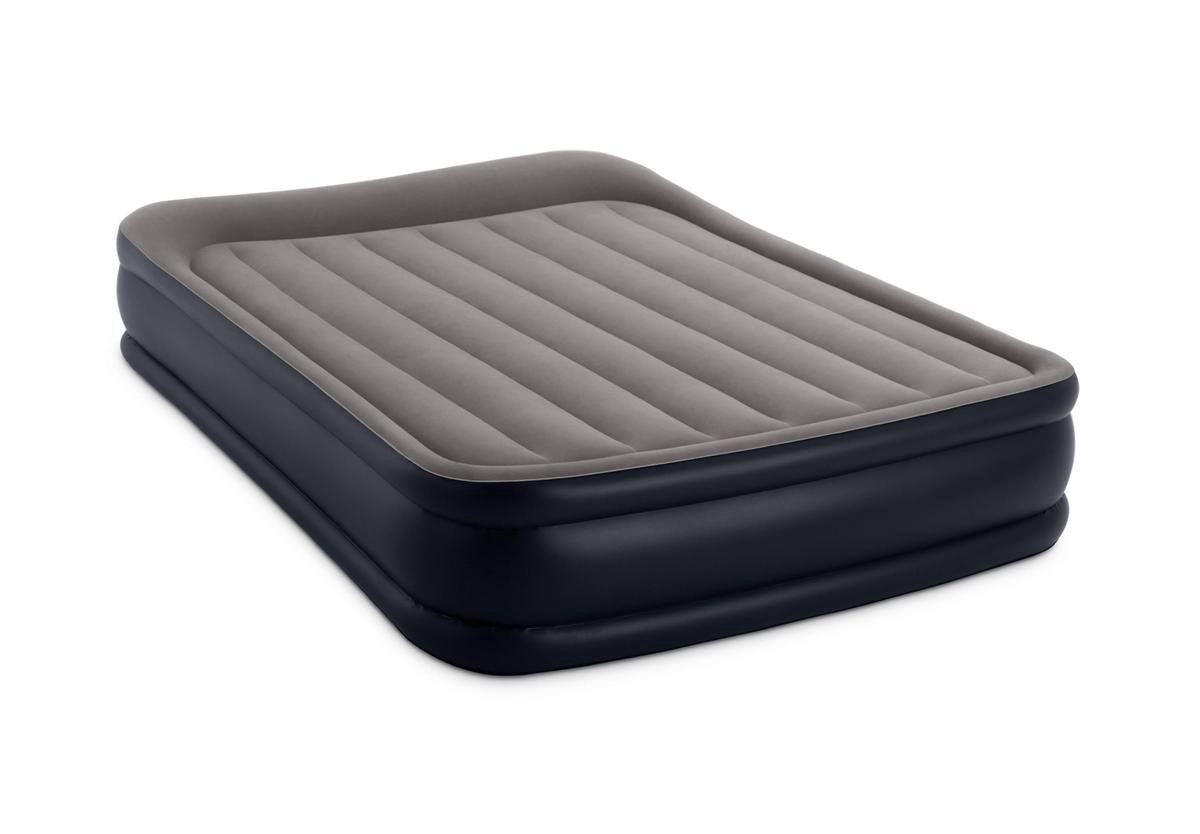 Intex Airbed Queen Deluxe Pillow Rest Raised - 203x152x42 cm - Avec pompe intégrée et sac de voyage