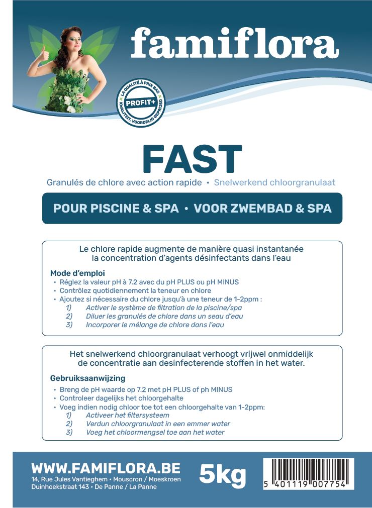 Famiflora Fast - snelwerkend chloorgranulaat 5kg