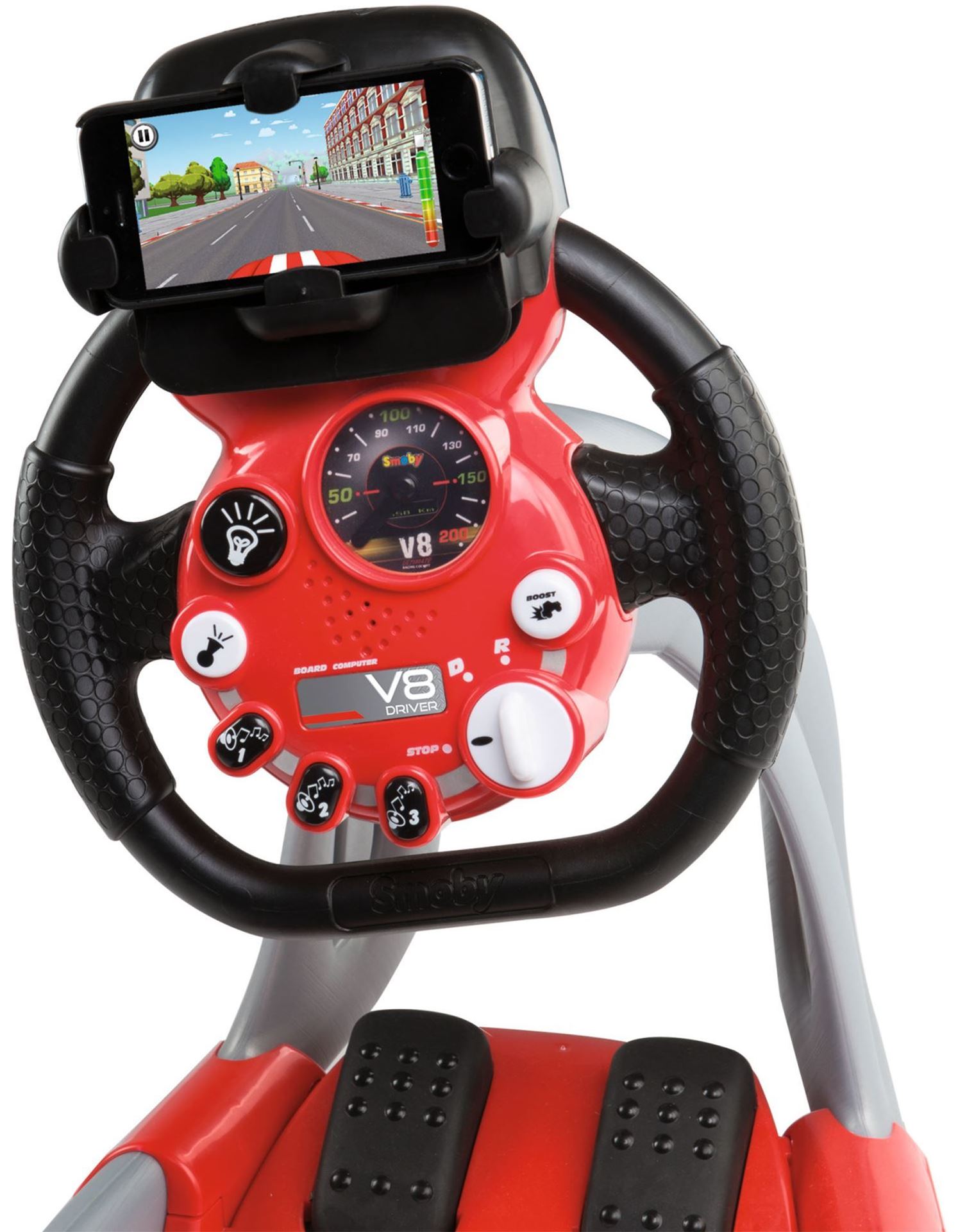 Kids-V8-race-piloot-simulator-incl-app-en-GSM-houder
