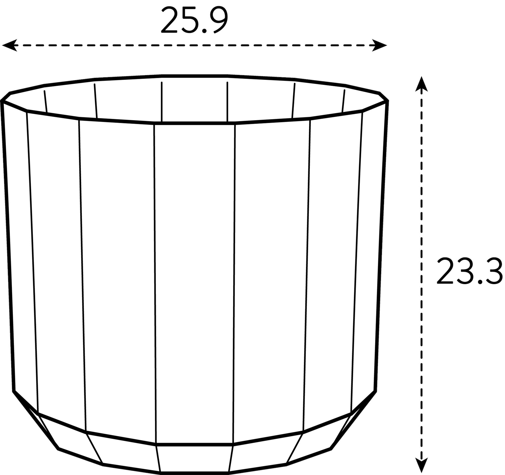 Elho-facet-rond-26cm-Amandelroze-Bloempot-voor-Binnen-100-Gerecycled-Plastic-26x-H23cm