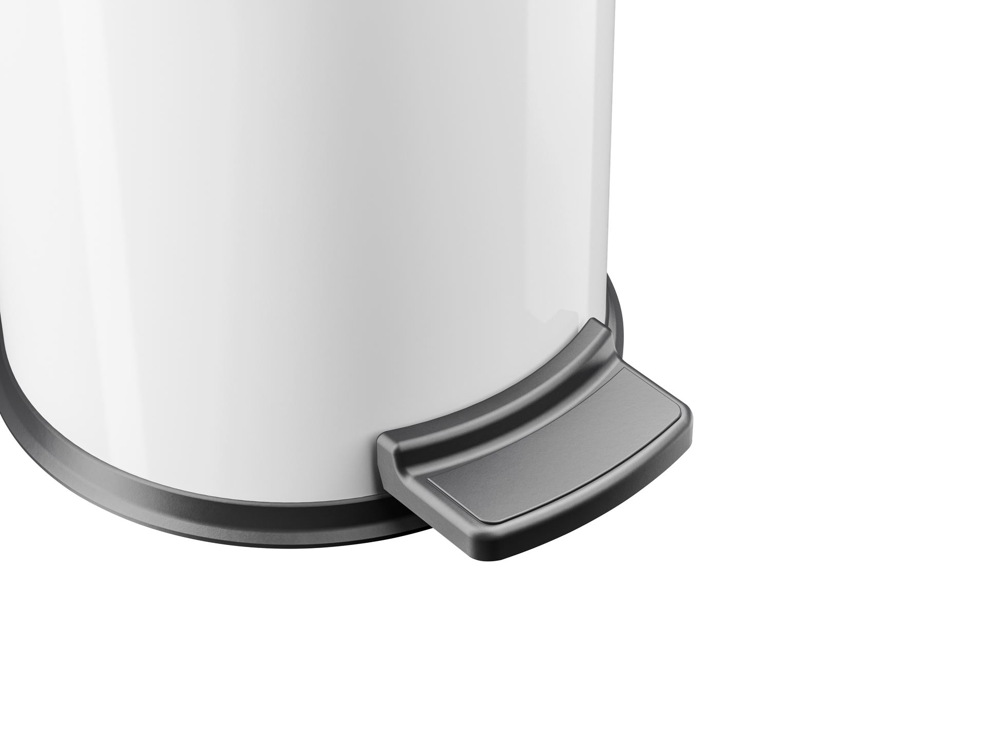 Hailo hailo solid s - 4l (3*) wit - Huisafval - 18x18x27cm - gelakt staal / kunststof - 4 liter Pedaalemmer-solid-s-wit-4l