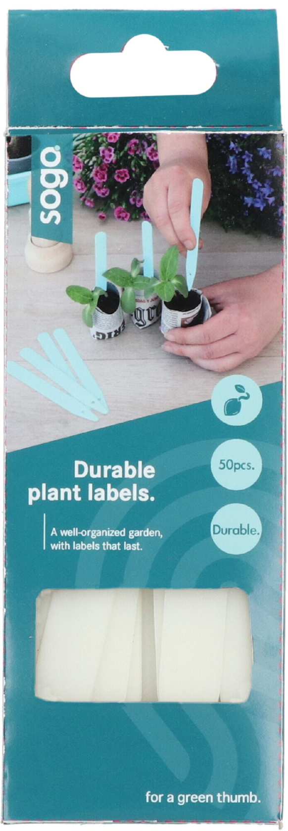 SOGO Plant Label 12.5cm - 50 pcs - Cutting Labels for Kitchen Garden & Ornamental Cultivation