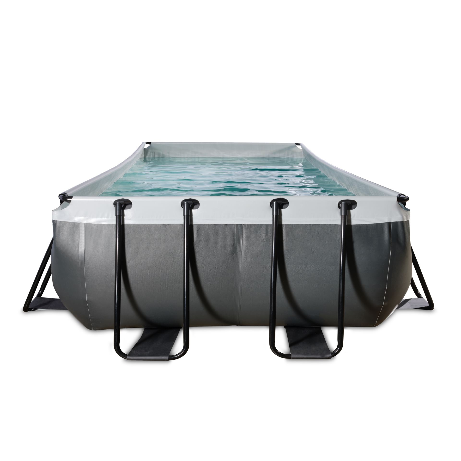 EXIT-Black-Leather-zwembad-400x200x100cm-met-filterpomp-zwart