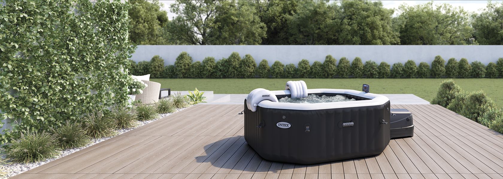 Spa gonflable Intex PureSpa Jet & Bubble Deluxe - 4 personnes