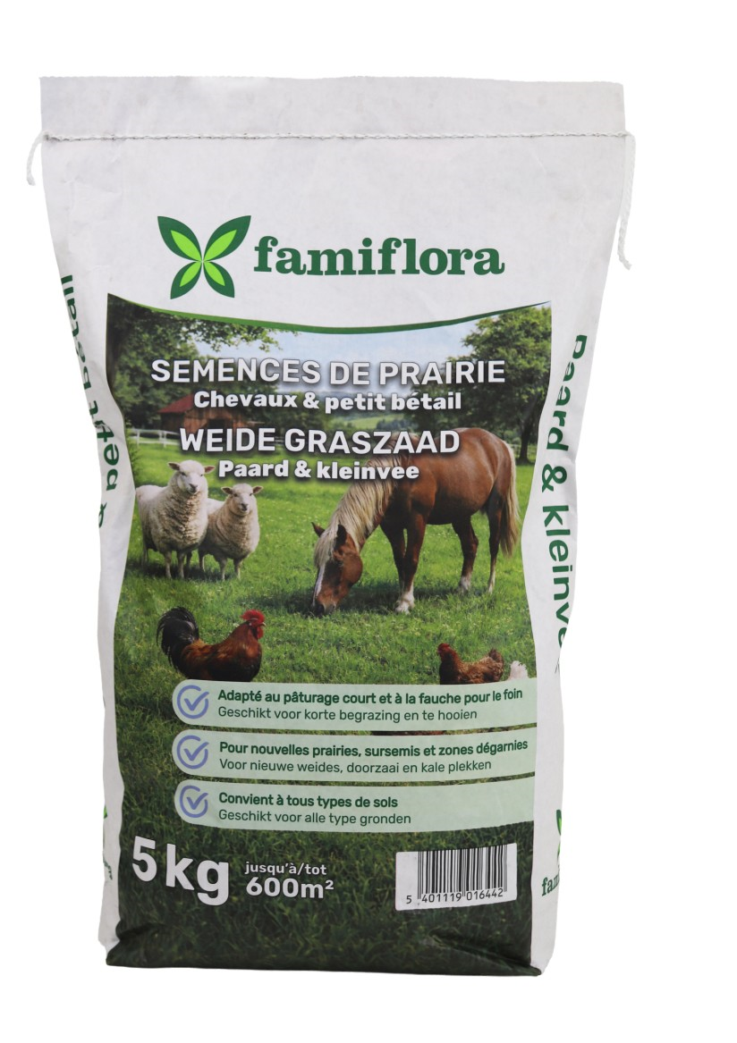 Famiflora grass seed 5kg to 600m² - Pasture Grass Seed - Horse & smallstock