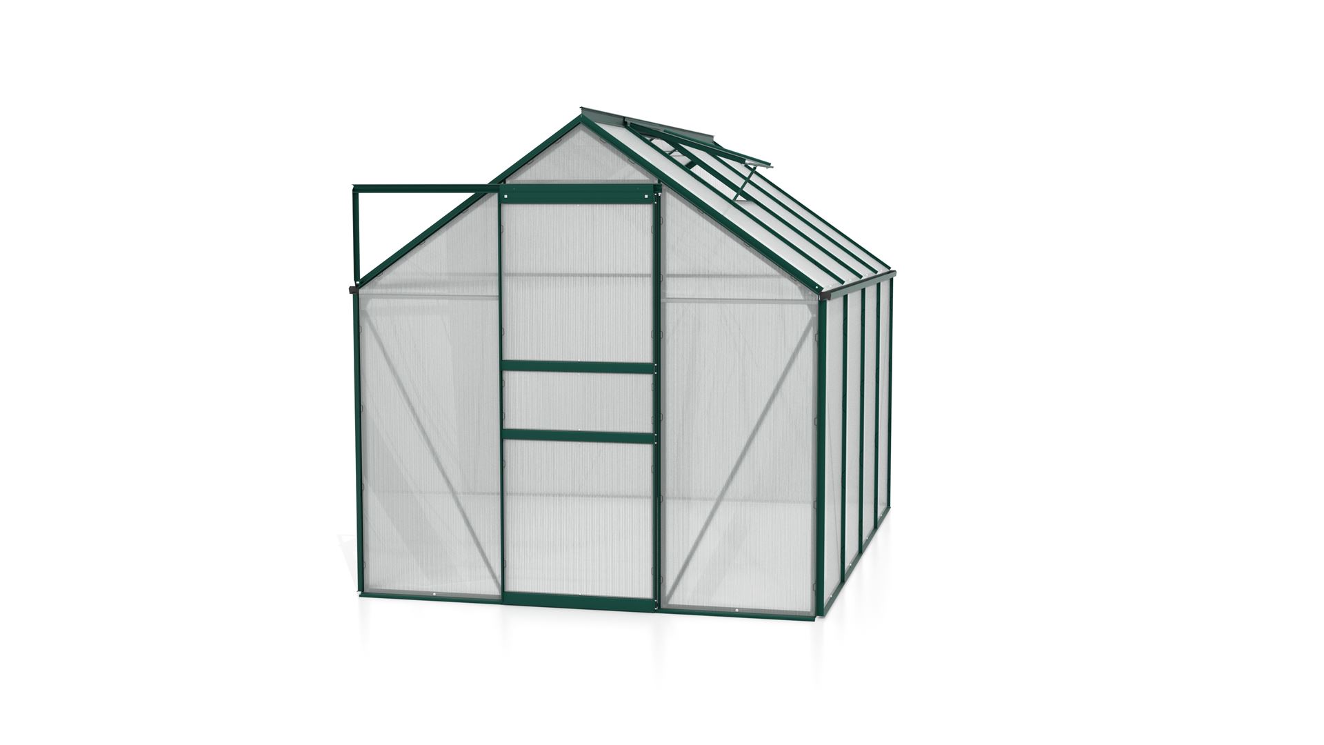 Venus-5000-polycarbonaat-4mm-donkergroen-B195-x-L257-x-H197-cm