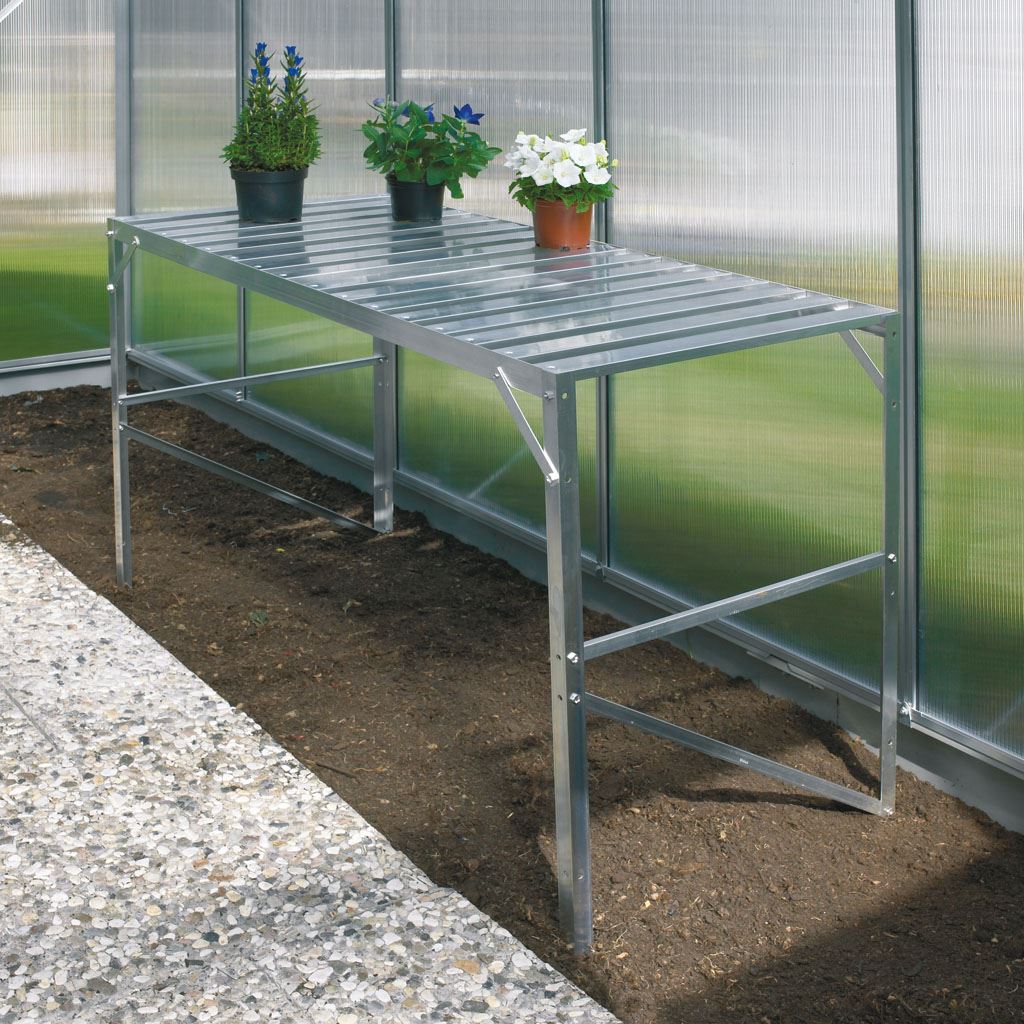 Alu Growing Table 120x50cm - Height 75cm - Freestanding 1 Level