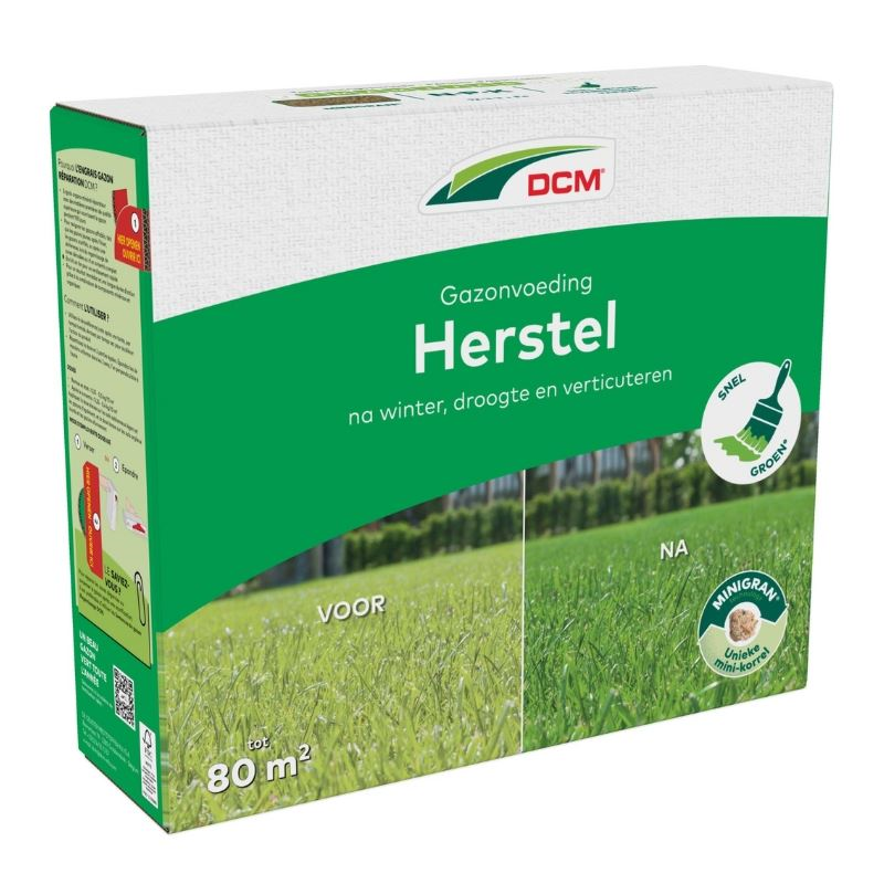 DCM gazonmeststof 3kg voor 80m² - Herstel