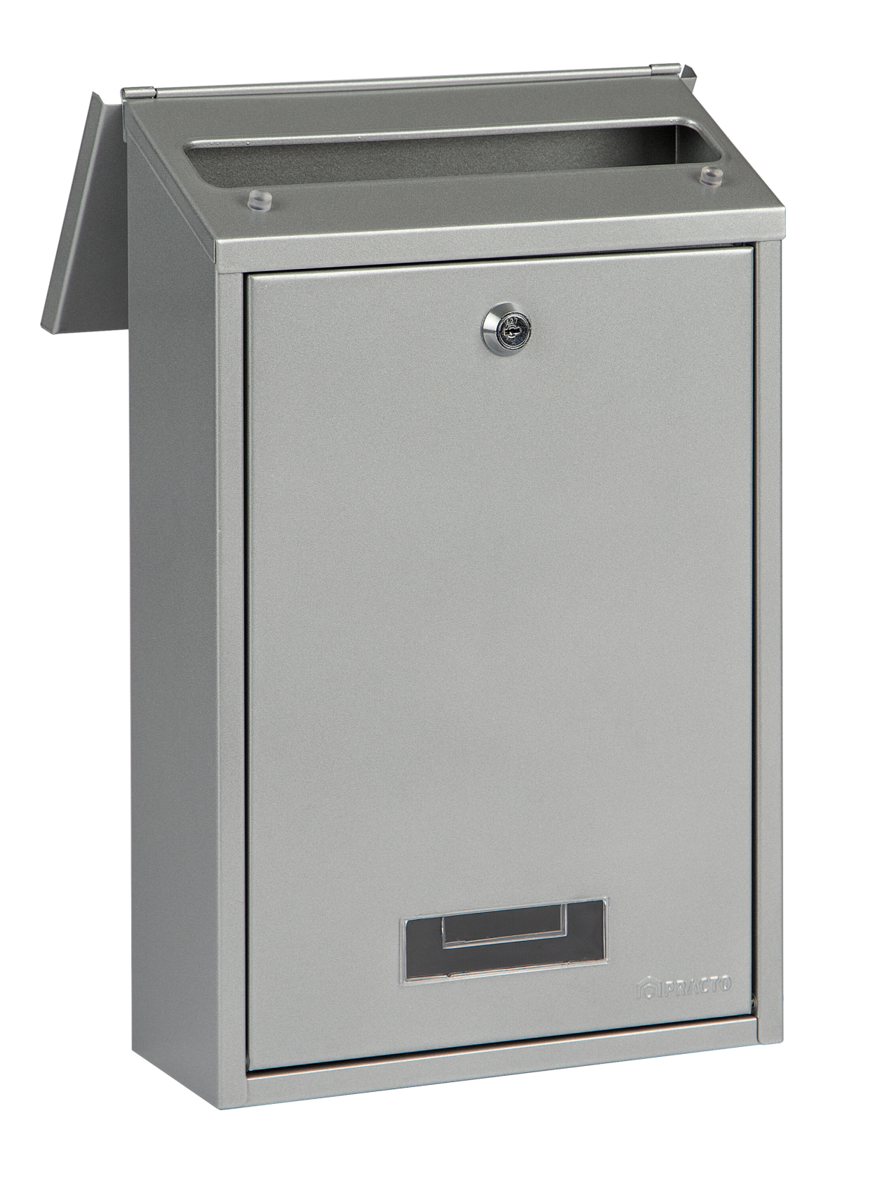 Practo Garden dublin silver - Boîte aux lettres en acier peint - 10x25x39,6cm