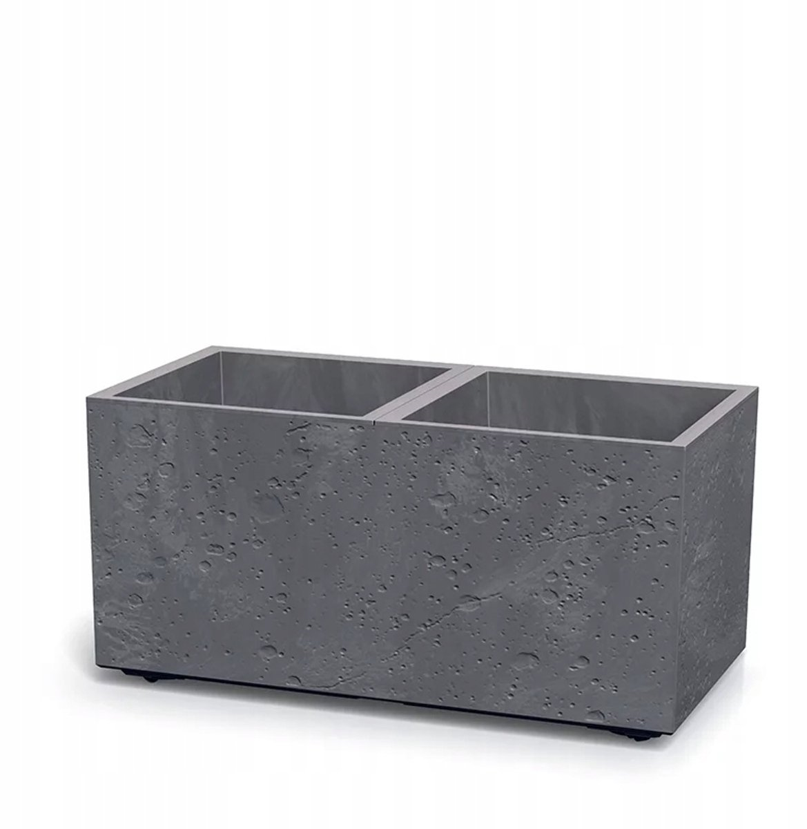 Prosperplast Sierra Case Jardinière effet béton - 77 x 38,5 cm - Marengo - Roues incluses