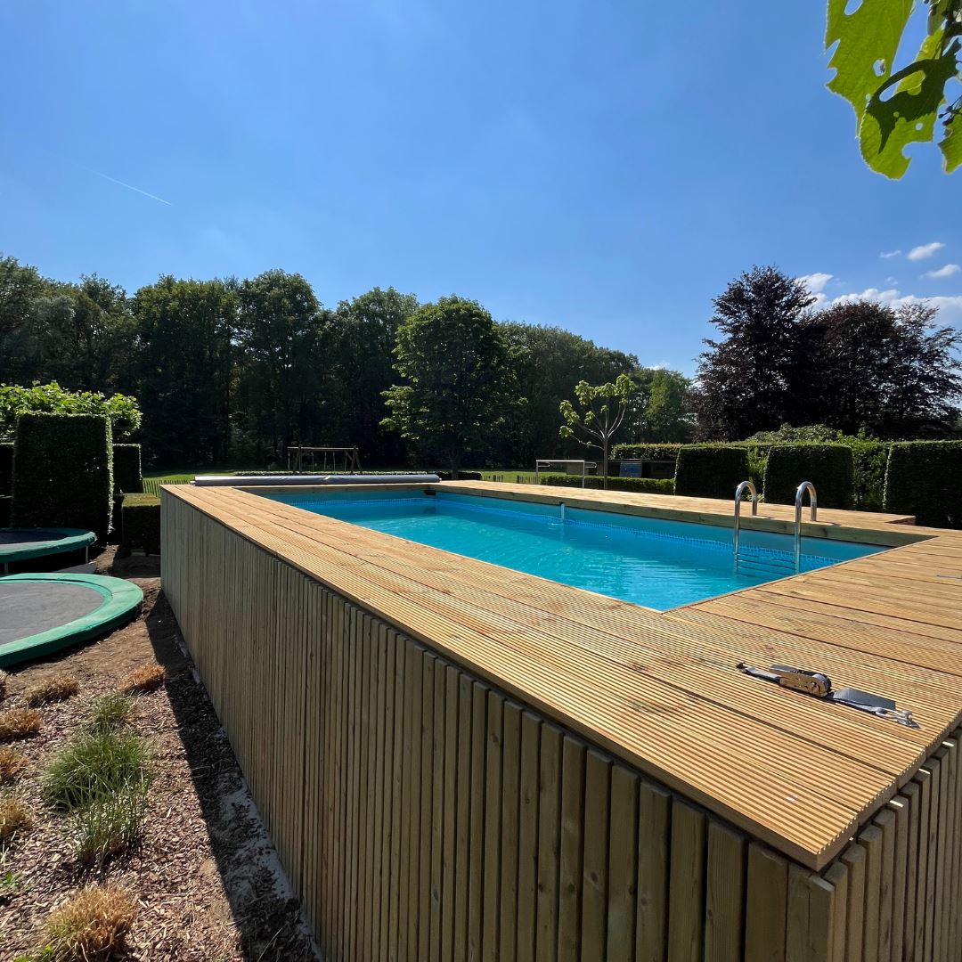 Simpool 4 - houten zwembadomkadering startpakket - L550 x B350 x H135 cm Simpool-4-startpakket-houten-omkadering-LxBxH-550x350x135cm