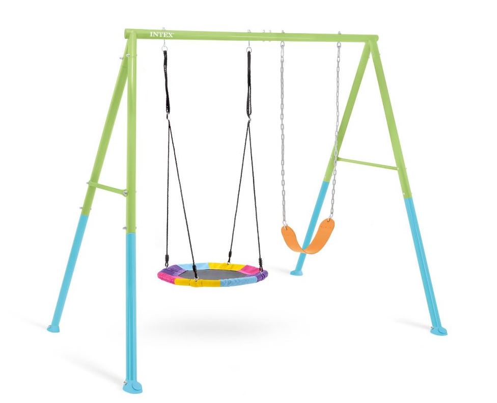 Intex two-piece nesting swing set - Blue/Green - Up to 100KG