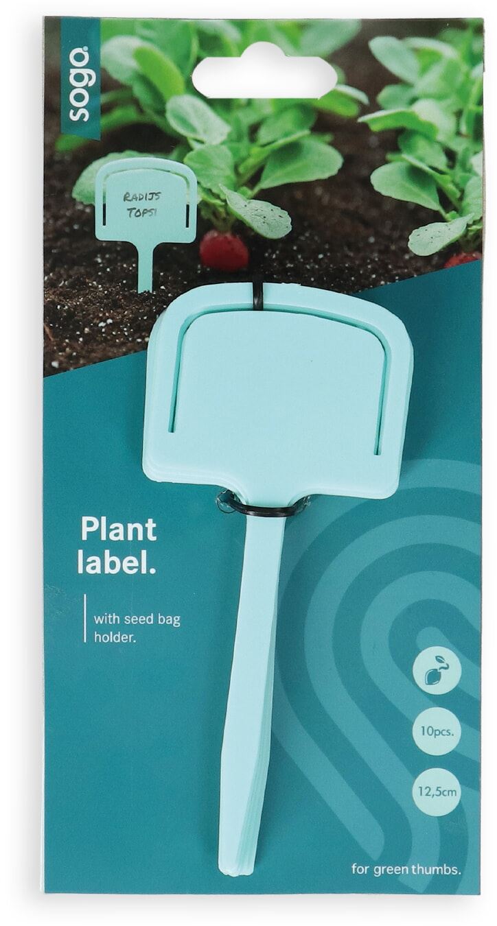 SOGO moestuinlabels én zaadzakjehouder - 12,5cm - 10 stuks 