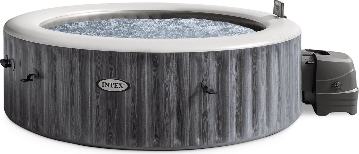 Intex PureSpa Greywood Deluxe - 6 Persoons - WiFi & LED - Ø 216 cm