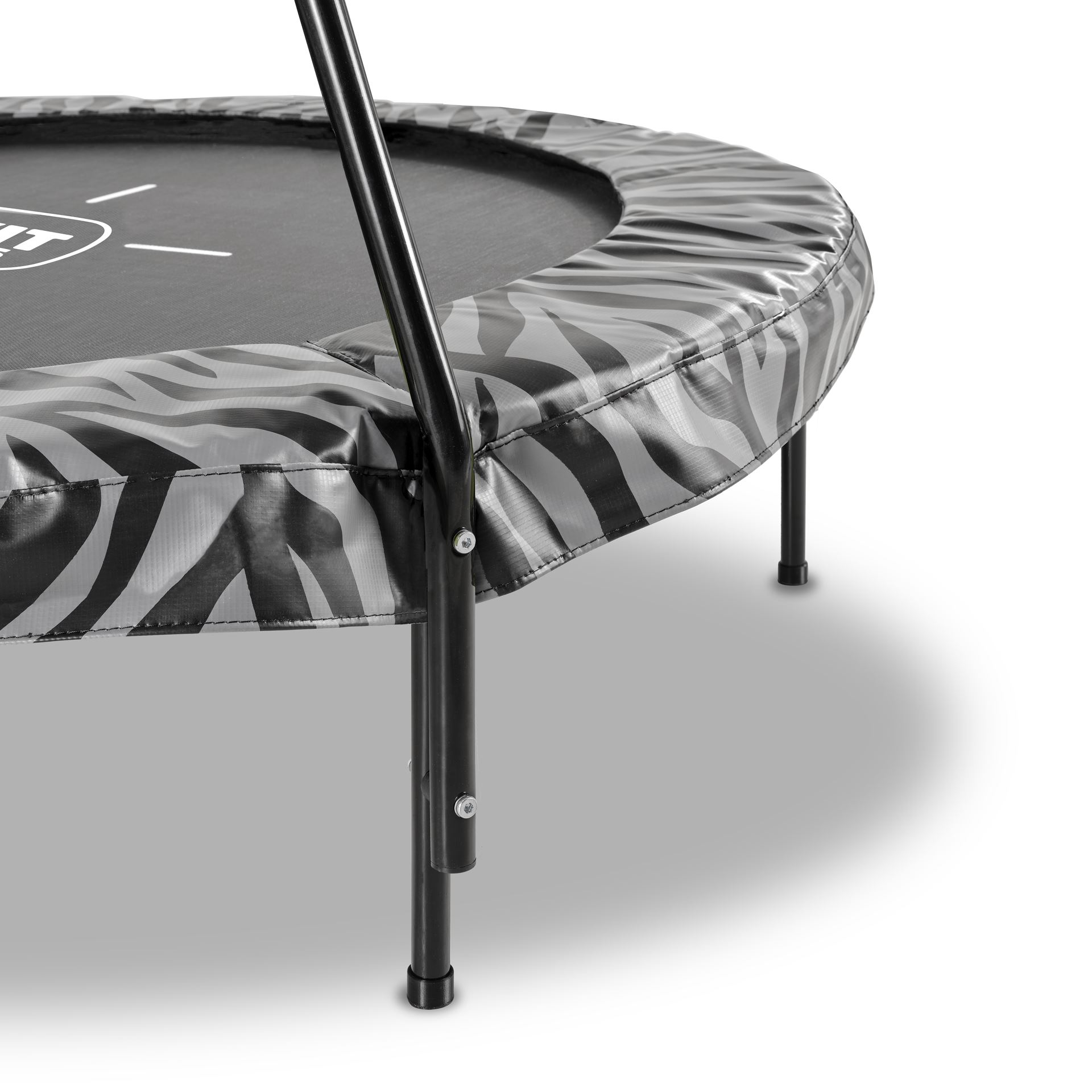 EXIT-Tiggy-junior-trampoline-met-beugel-140cm-zwart-grijs