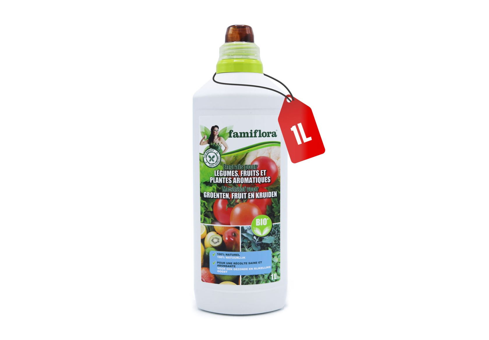Famiflora meststof voor groenten, fruit en kruiden - 1L - bio