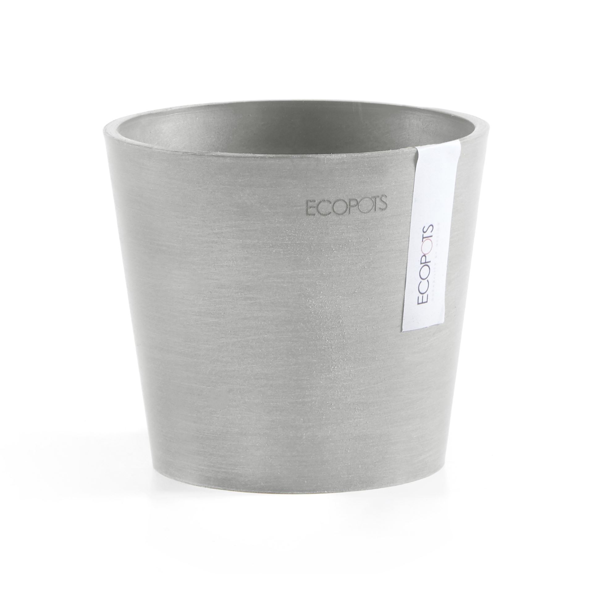 Ecopots-amsterdam-mini-white-grey-13-cm-H11-4-cm