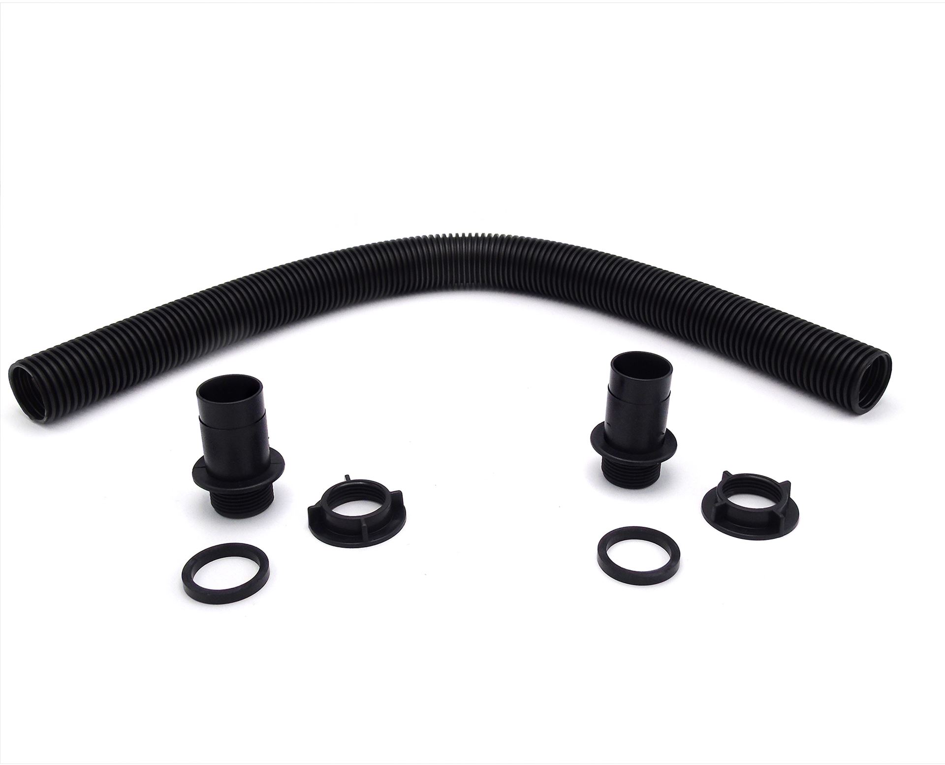 Regenton-verbindingsset-zwart-slang-25mm-x-50cm-2x-slangpilaar-tule-1-bui-x-25mm-2x-moer-rubber-ring