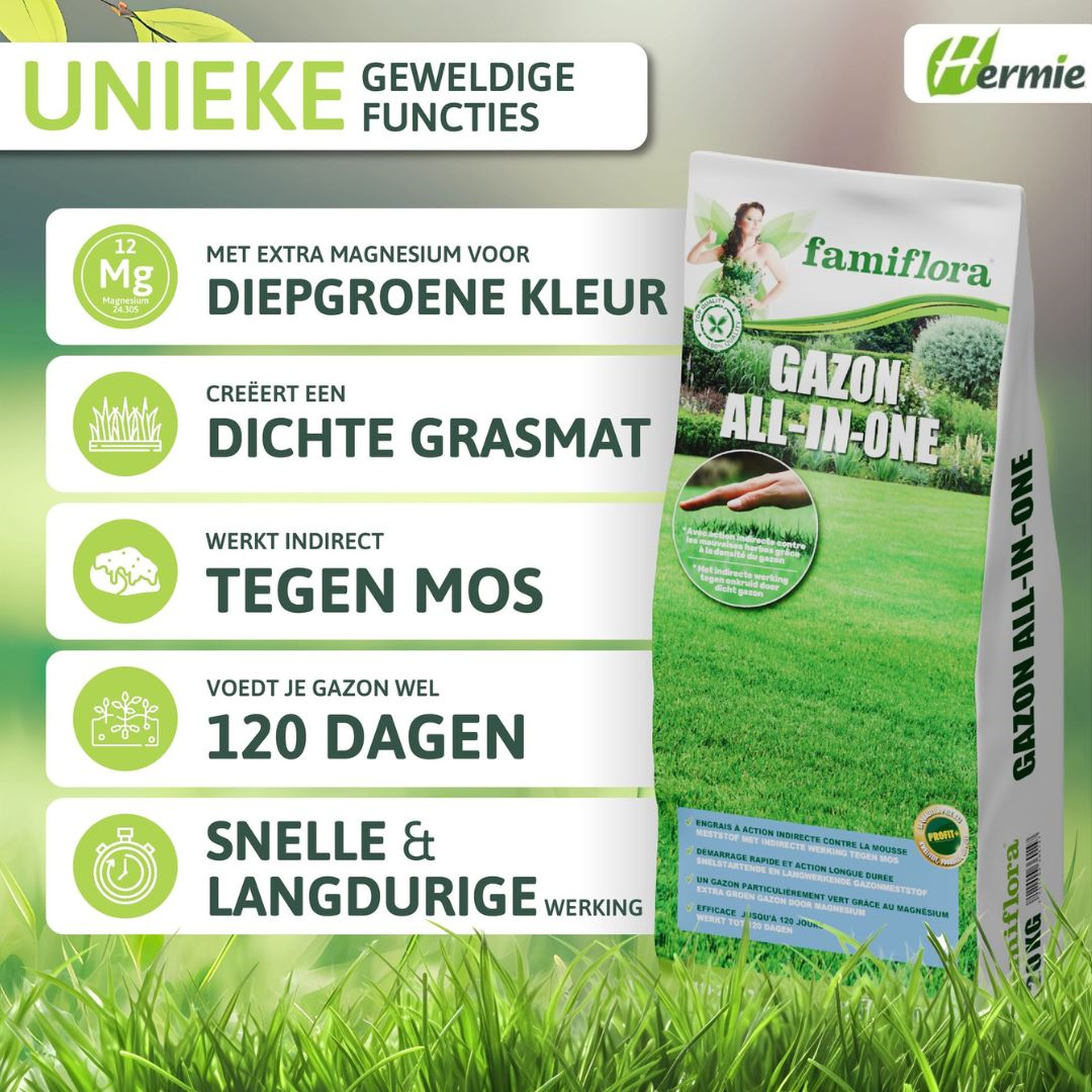 Famiflora lawn fertilizer 20 kg for 400m² - All-in-One