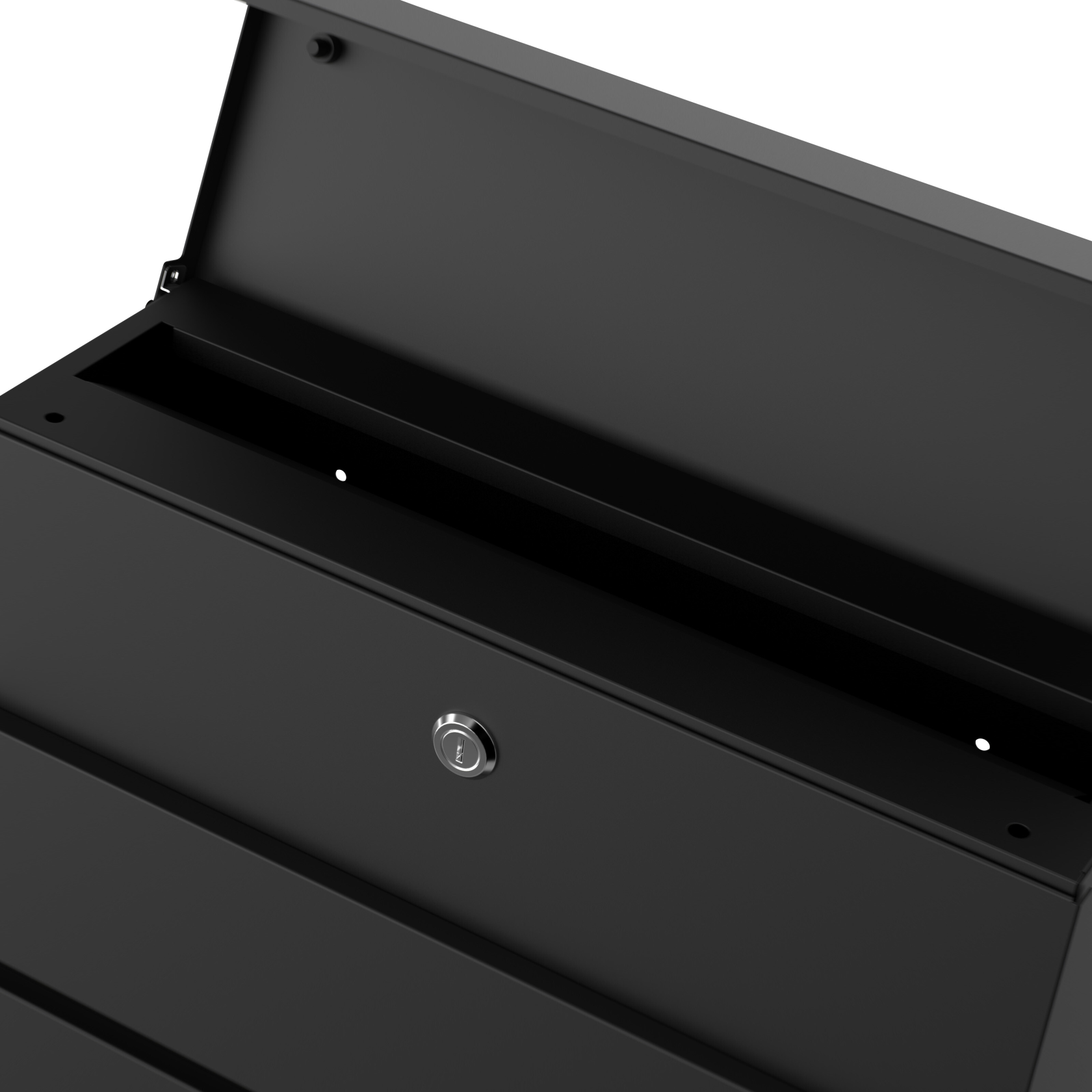 Practo Garden mailbox Marseille - matte black - with key lock