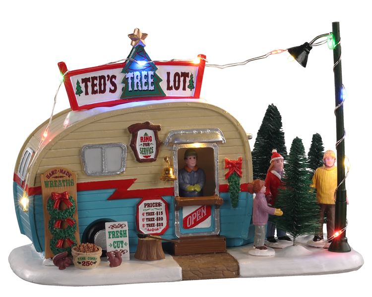 Lemax - 'Ted's Tree Lot' - Verlichte figuur - Exclusief adapter (werkt ook op batterijen)