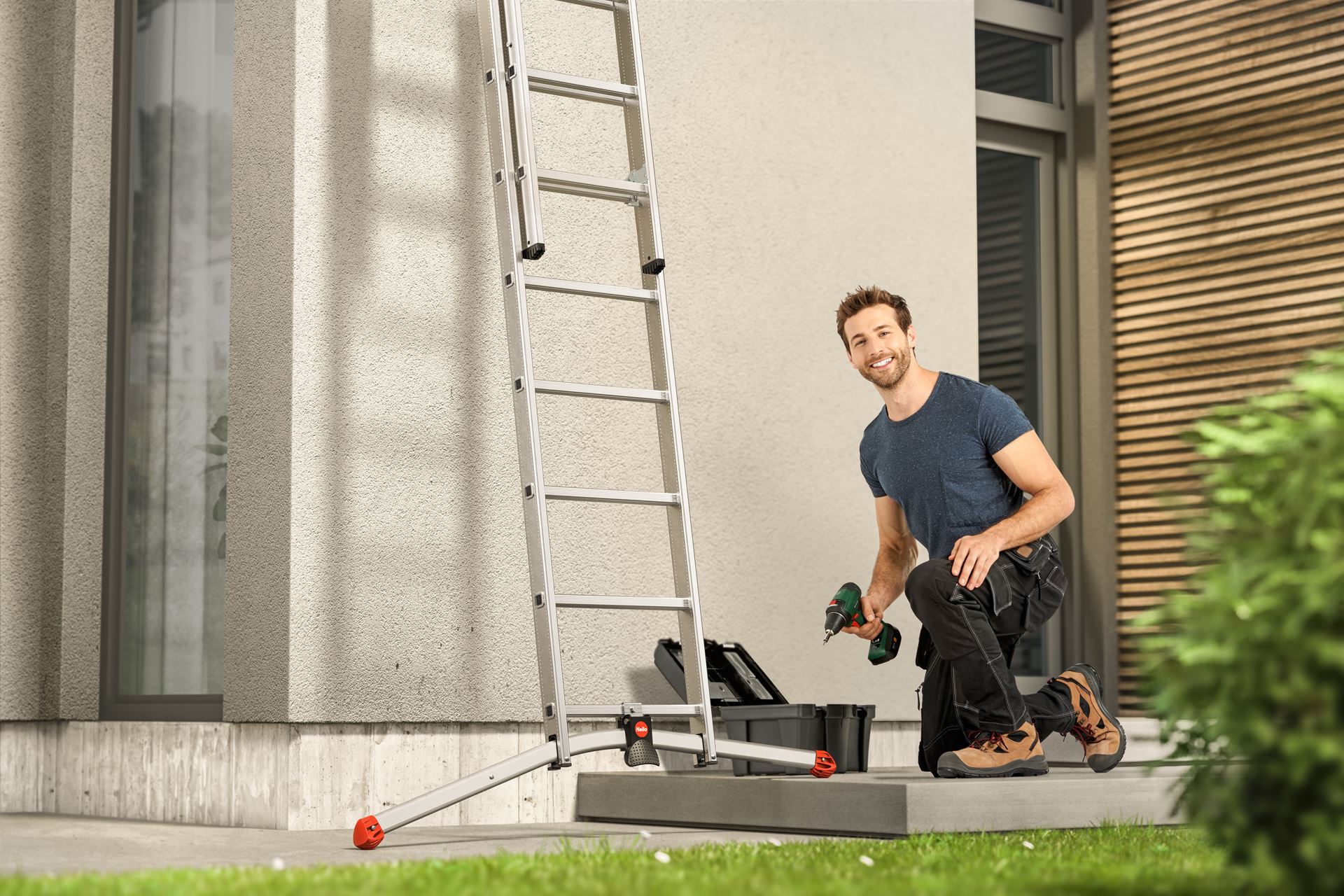 Hailo hailo s100 profilot (5*) aluminium - Ladders - 3-delig S100-profilot-3-x-12-treden