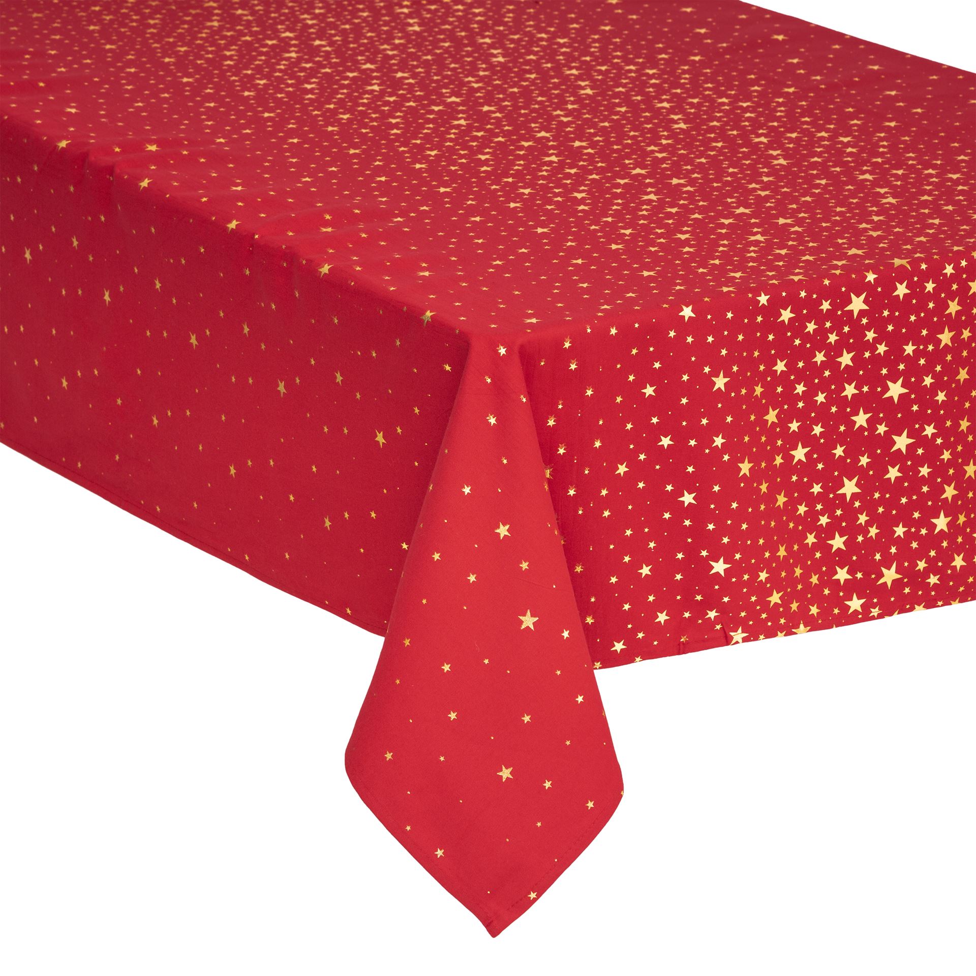 Tafelkleed-140x240cm-rood-met-sterren