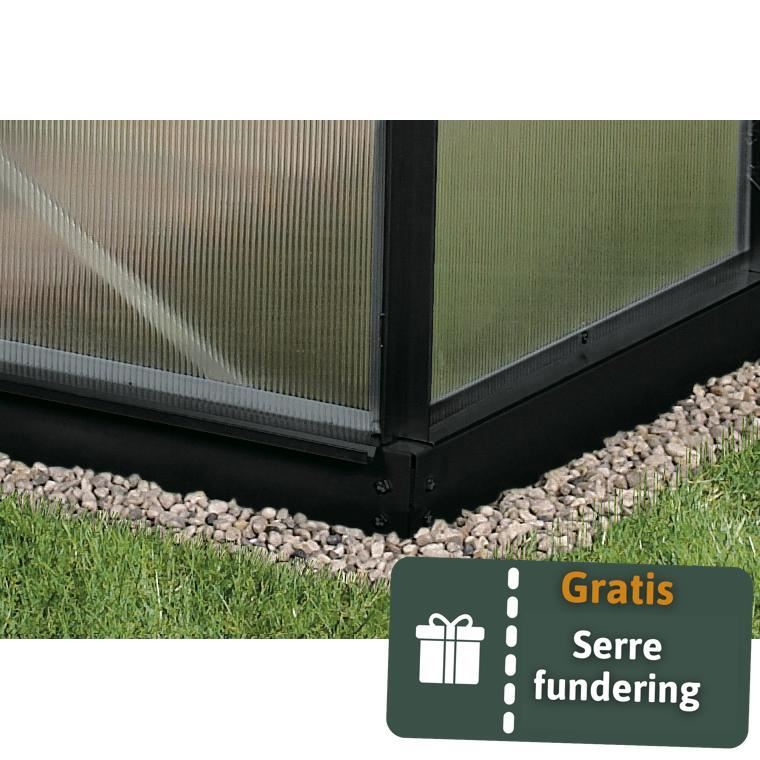 Planet-5000-HKP-6mm-zwart-Set-Polycarbonaat-serre-Vrijstaand-B192-2-x-L254-4-x-H207-cm