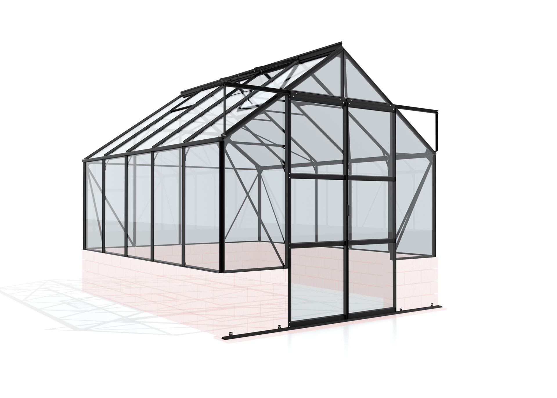 Cassandra-8300-ESG3mm-zwart-Glazen-serre-veiligheidsglas-Vrijstaand-B257-x-L323-x-H249