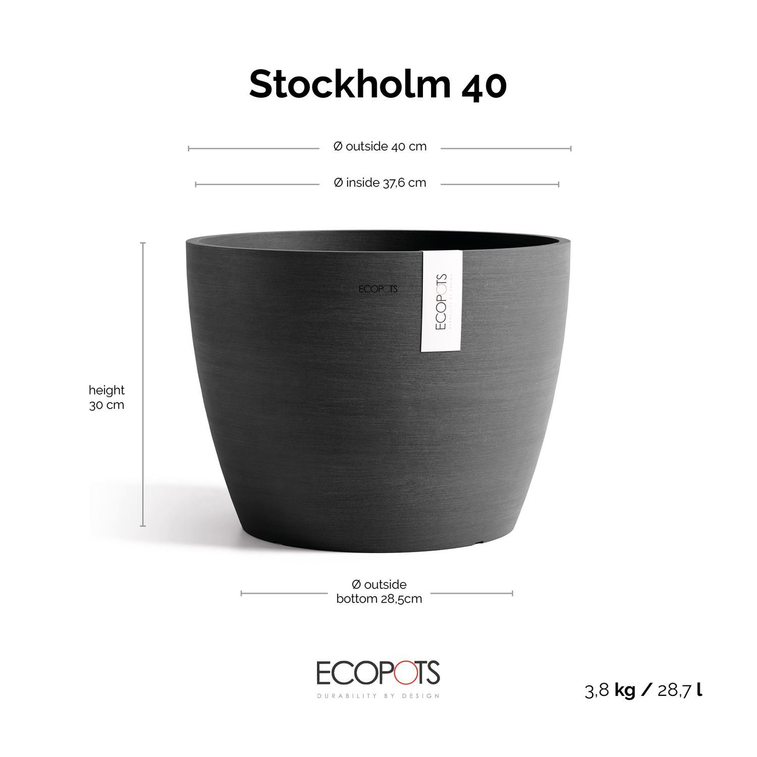 Ecopots-stockholm-Dark-grey-40cm-H30cm
