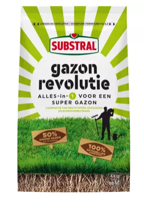 Substral Lawn Revolution 4 kg - grass seed, fertilizer & soil conditioner in 1!