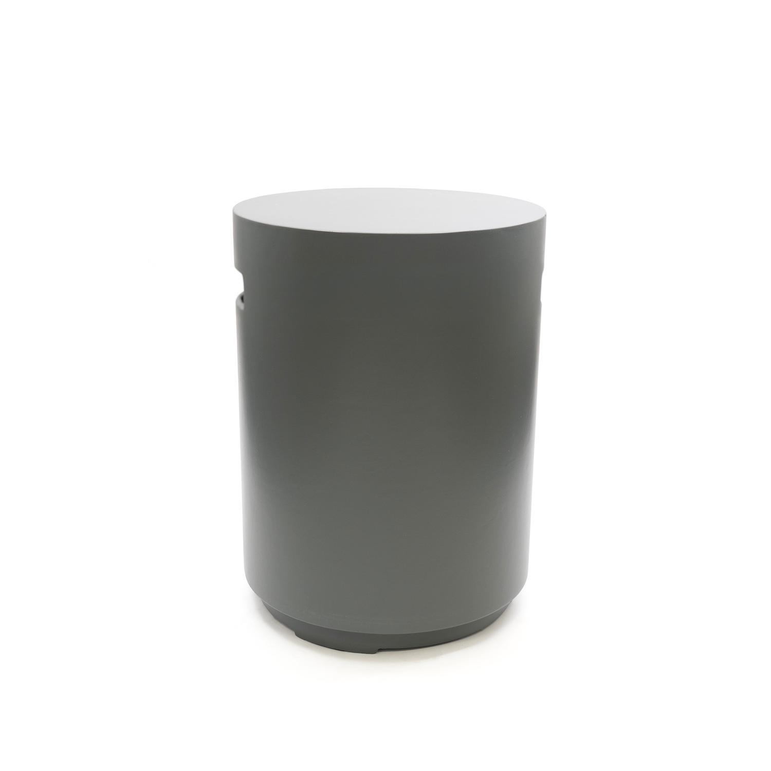 Happy Cocooning Enclosure Round Side Table - Smokey Anthracite - Ø40 x 55 cm - Composite