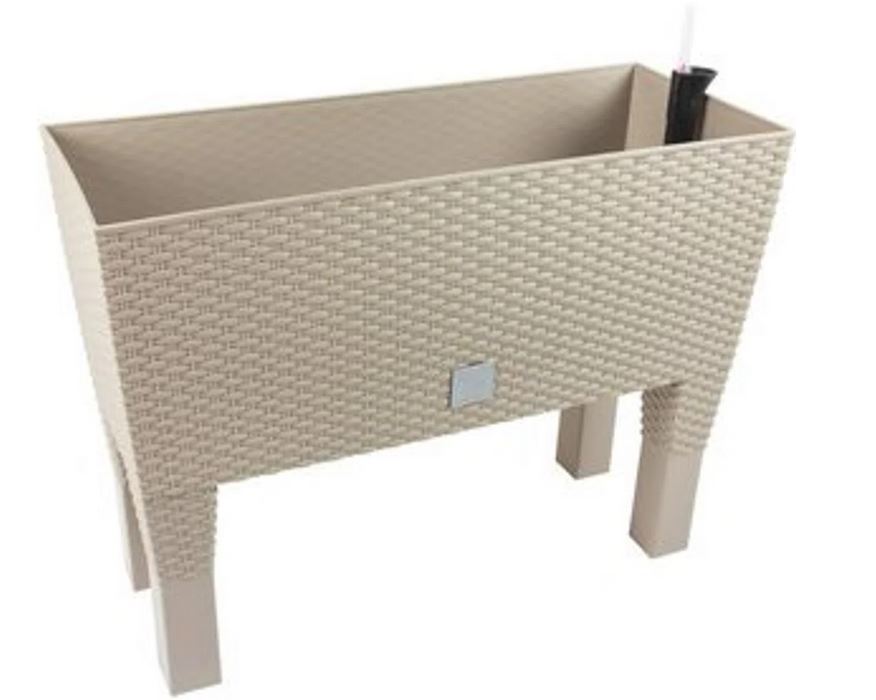 Prosperplast Rato Case High - Flower Pot - Mocha - Raised - Watering System - 60x25x46 cm