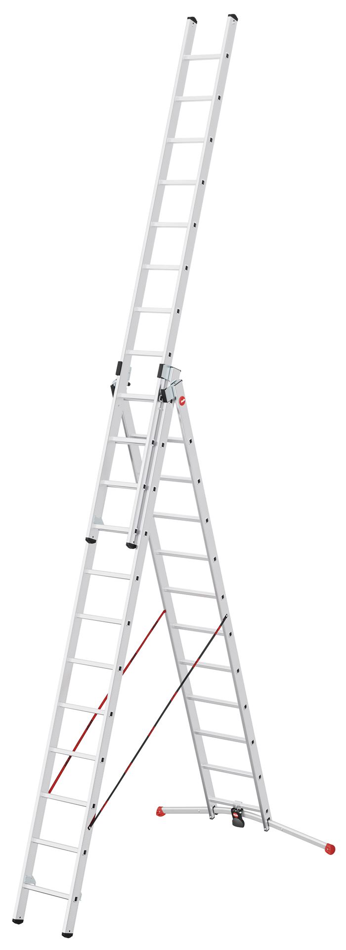 Hailo hailo s100 profilot (5*) aluminium - Ladders - 3-delig S100-profilot-3-x-12-treden