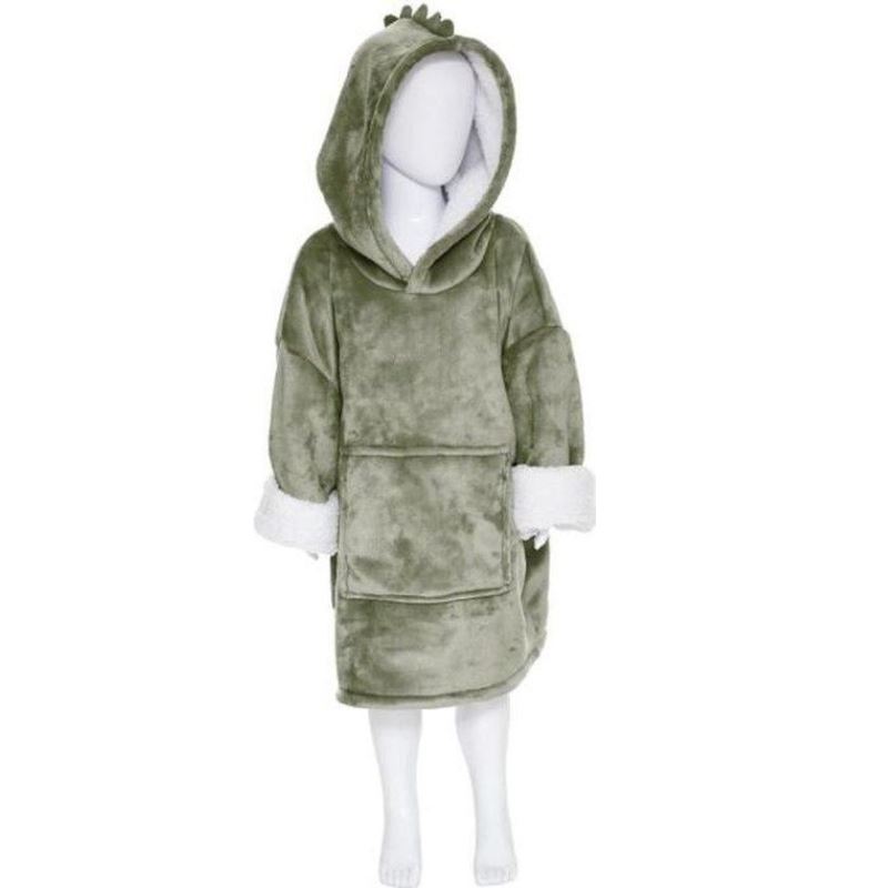 Atmosphera poncho plaid kids - Draak - Geschikt voor kinderen van 3-10 jaar