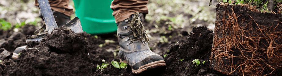 workman in garden