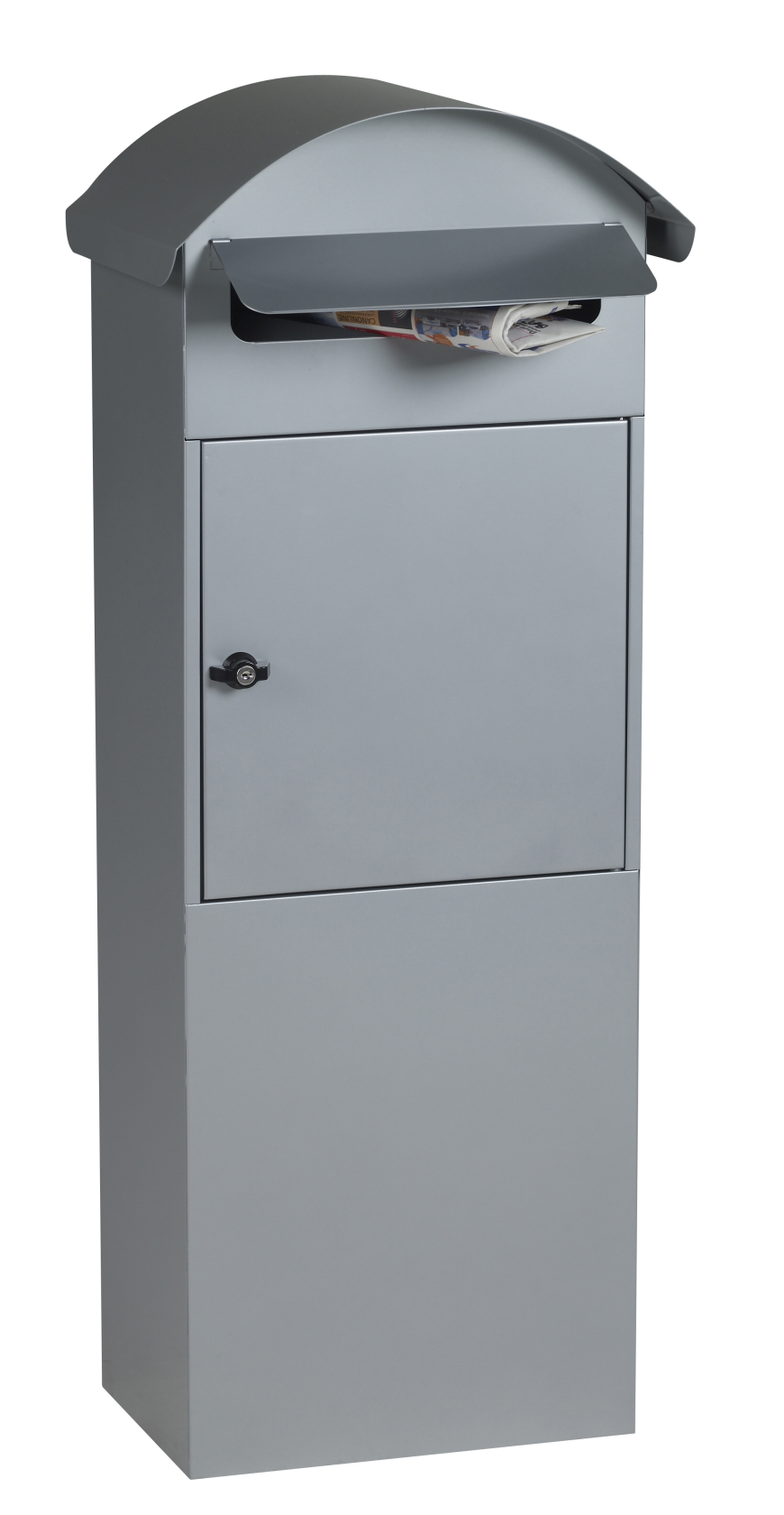 Practo Garden berlin gris mat - Boîte aux lettres sur pied - 29x38,6x100,5cm - Pantone 425C