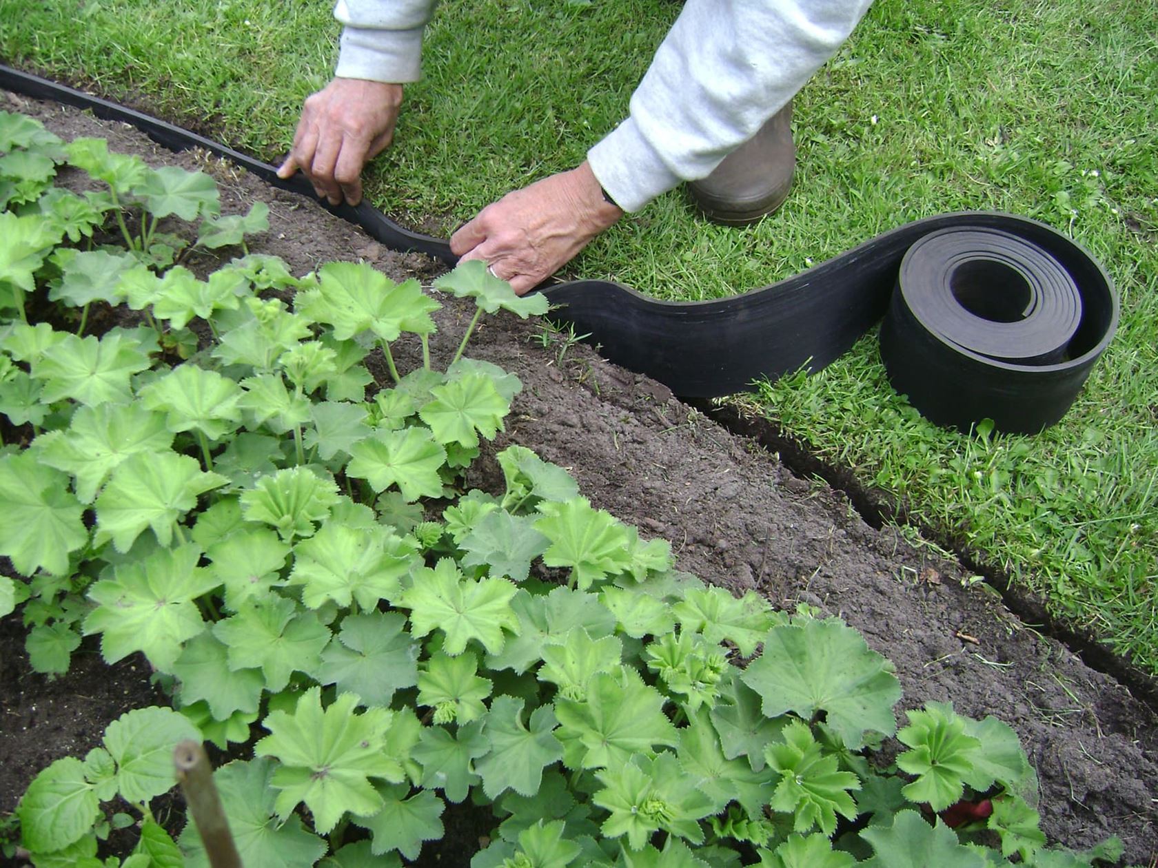 Ecorub flexibele afboording - hoogte van 10 cm - lengte van 15 meter