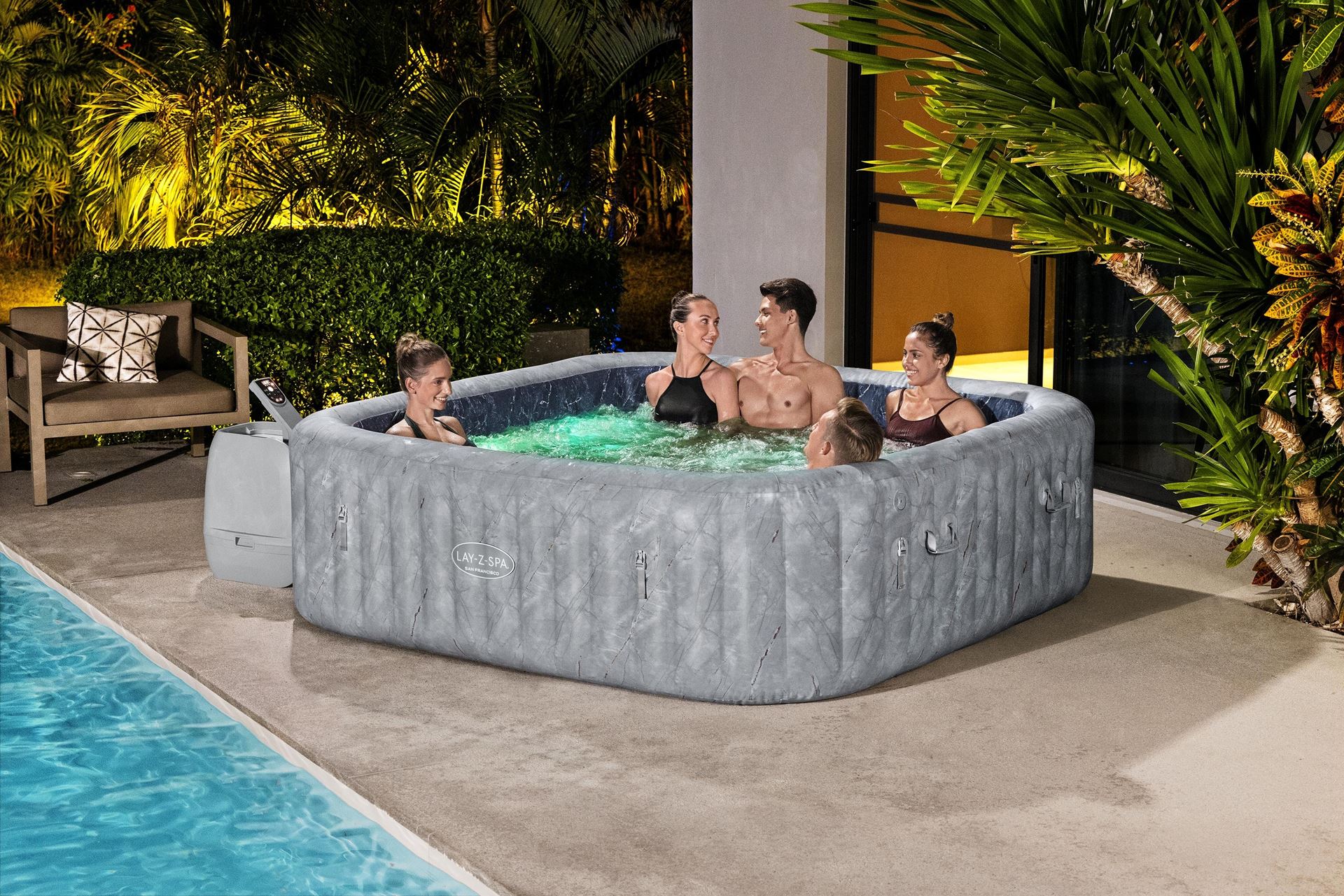 Lay-Z-Spa-Hydrojet-San-Francisco-model-2025-met-Maxhold-EnergySense-Ultra-Fit-Smart-tot-7-personen-230x230x71cm