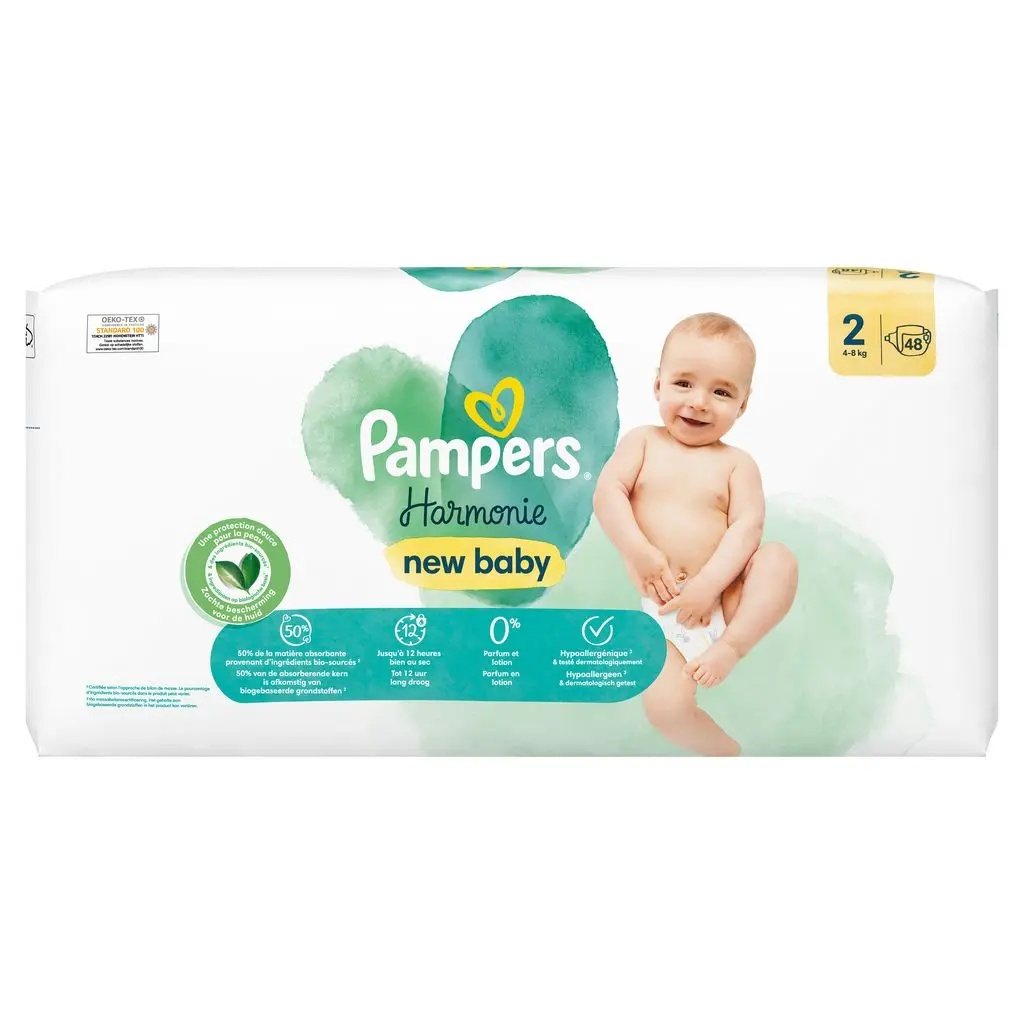 Pampers Harmonie Luiers Maat 2 - 48 stuks (4-8 kg) - New Baby