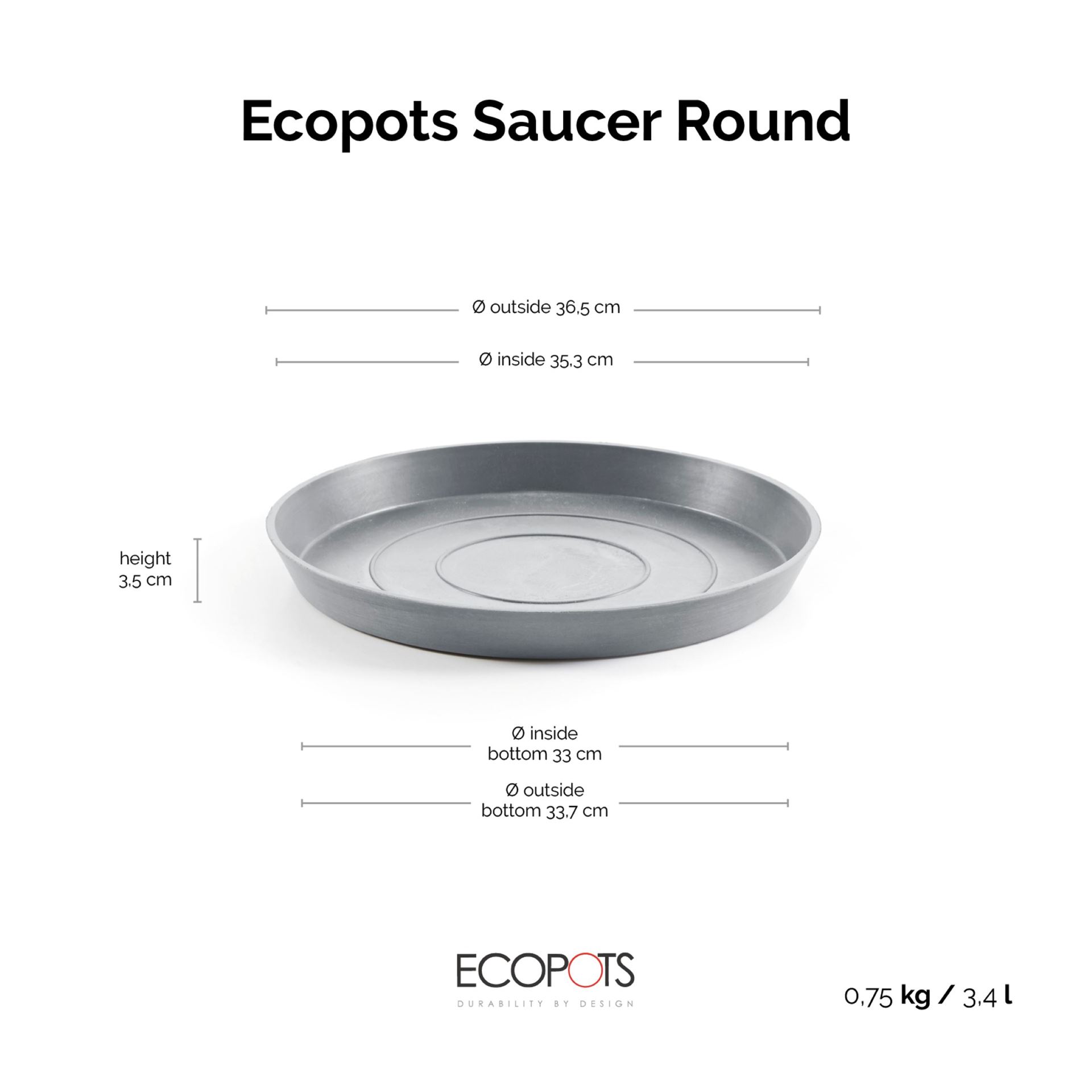 Ecopots-onderschotel-rond-blue-grey-40-cm-H3-5-cm