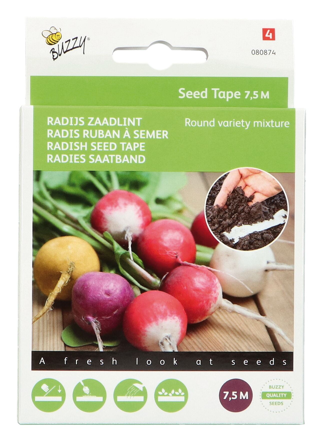 Buzzy® Seed Ribbon Radish seeds - round varieties - mixed