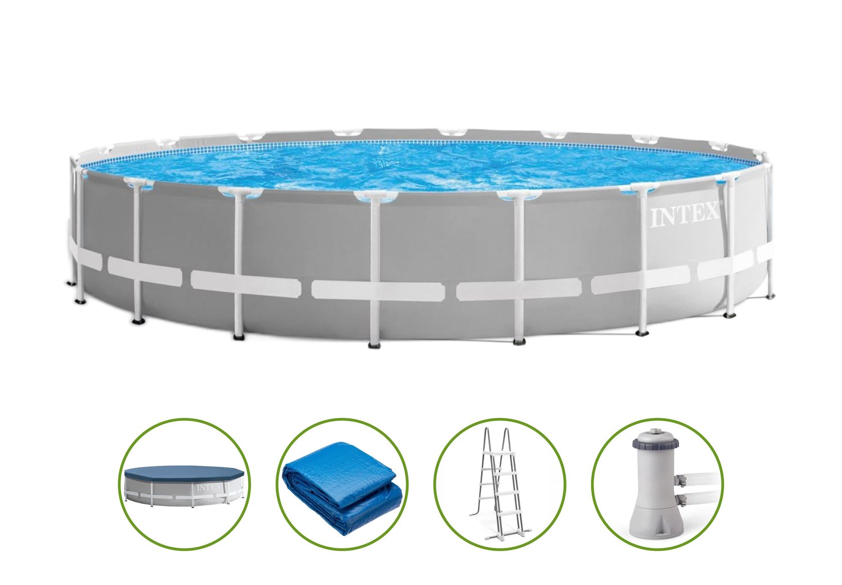 Prism-Frame-Pool-deluxe-zwembadset-457X107cm-Inclusief-filterpomp-trap-grondzeil-afdekzeil-Opzetzwembad